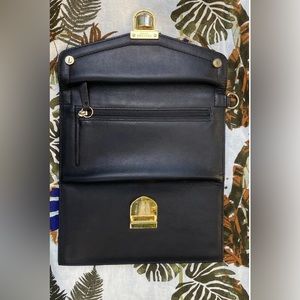 Thacker New York Leather Wallet w/ Gold Accents Designer Genuine Cow Hide S3B